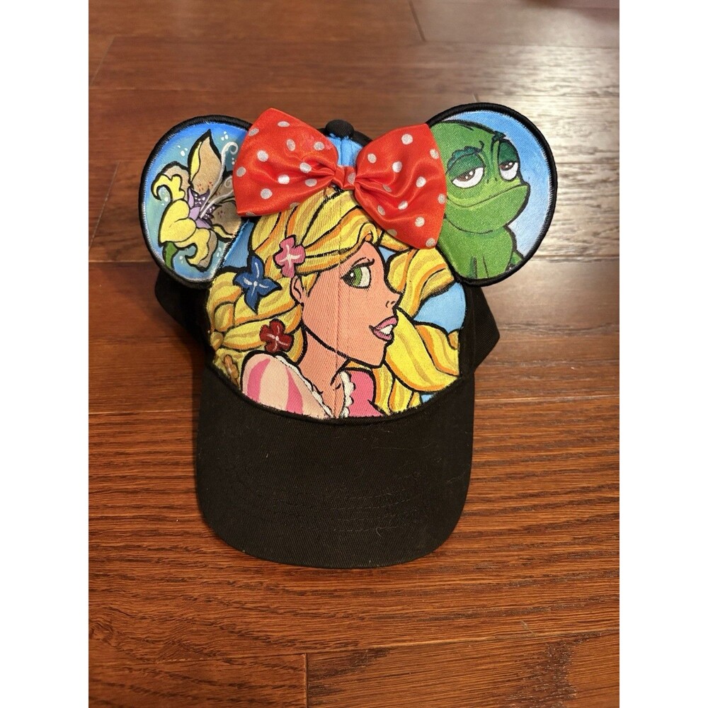 Disney Tangled Rapunzel Pascal Mickey Ears Hat Hand Painted Toddler